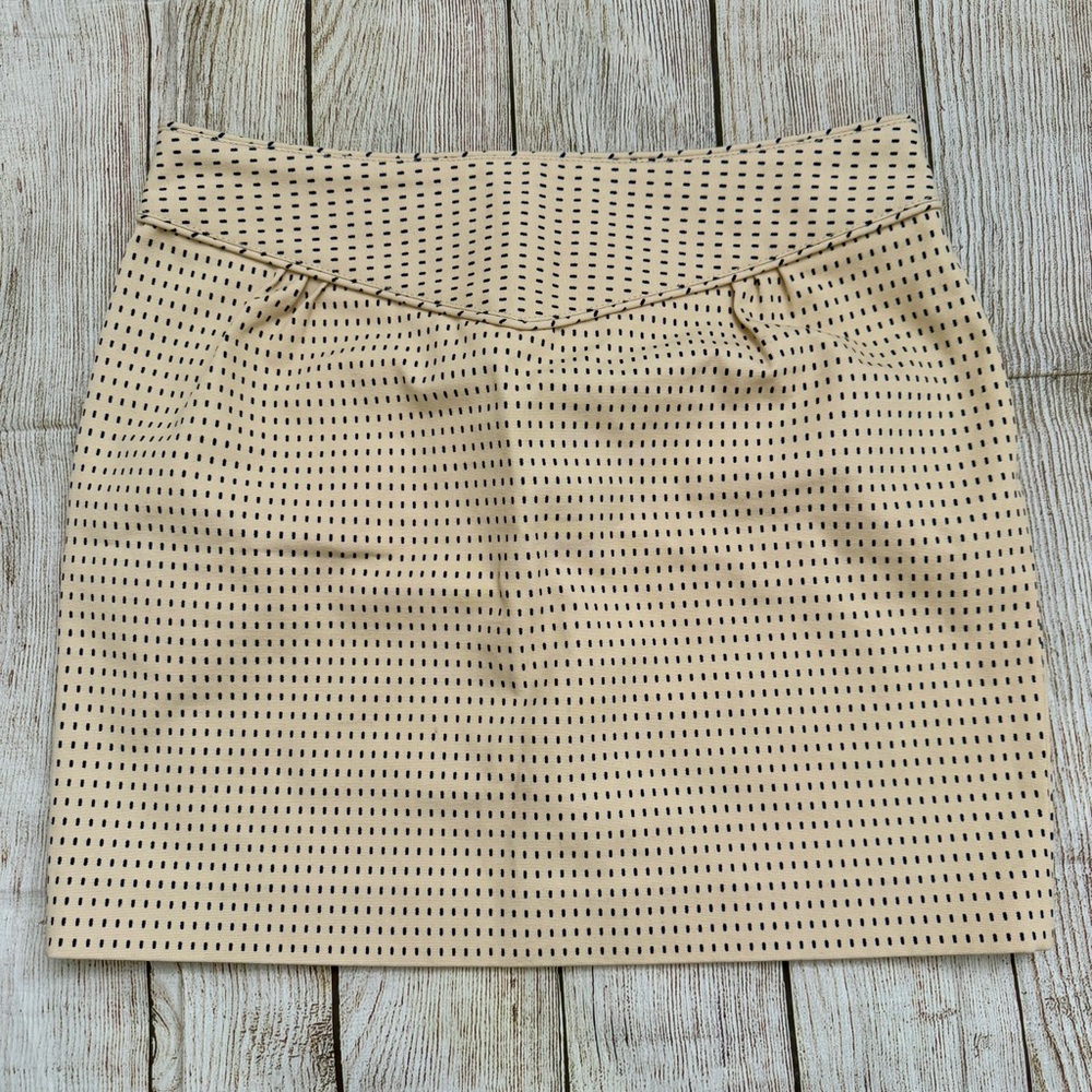Vintage 90s Marc Jacobs Canvas Mini Skirt Cream & Navy Blue Size 10